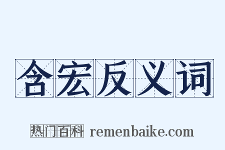含宏反义词是什么意思的图片